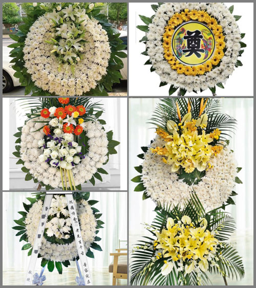 湖北孝感市大悟县四姑镇横山村花圈速递